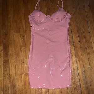 Rose Pink Latex Dress